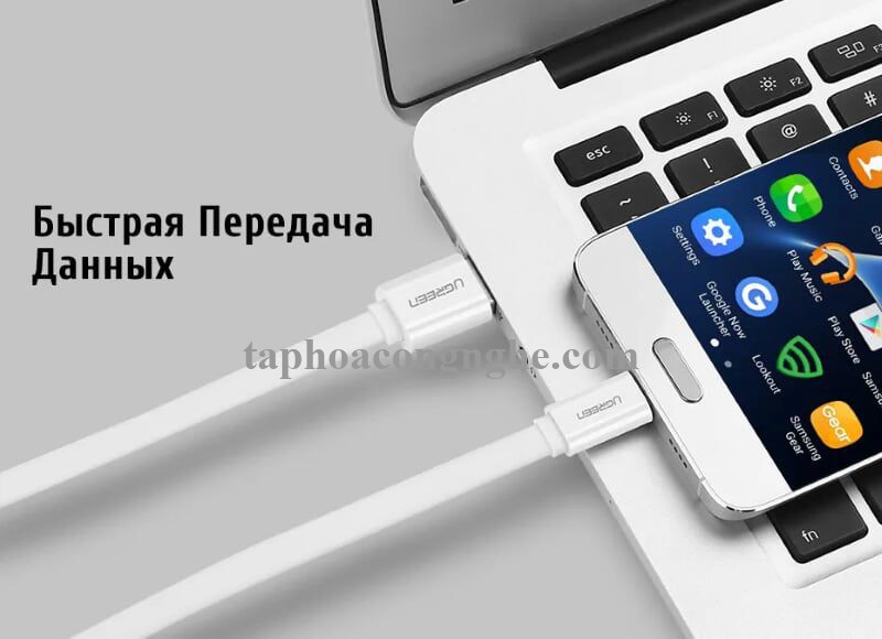 Ugreen 10691 0.5M màu Trắng Cáp USB TypeC sang USB 3.0 cáp dẹt US172 30010691